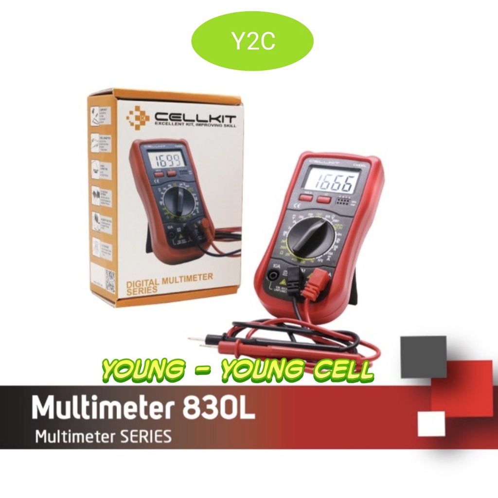 MULTITESTER DIGITAL CELLKIT 830L / AVOMETER / TOOLS / ALAT SERVIS SERVICE HP LENGKAP TERLENGKAP TERMURAH