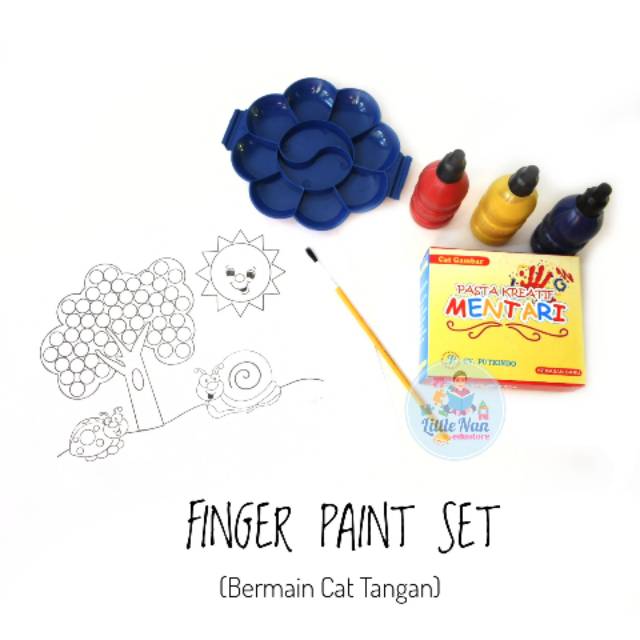 

littlenan.edustore - FINGER PAINT SET | PAKET LUKIS KAYU | Cat Tangan