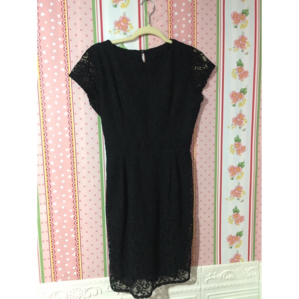 dress hitam brokat