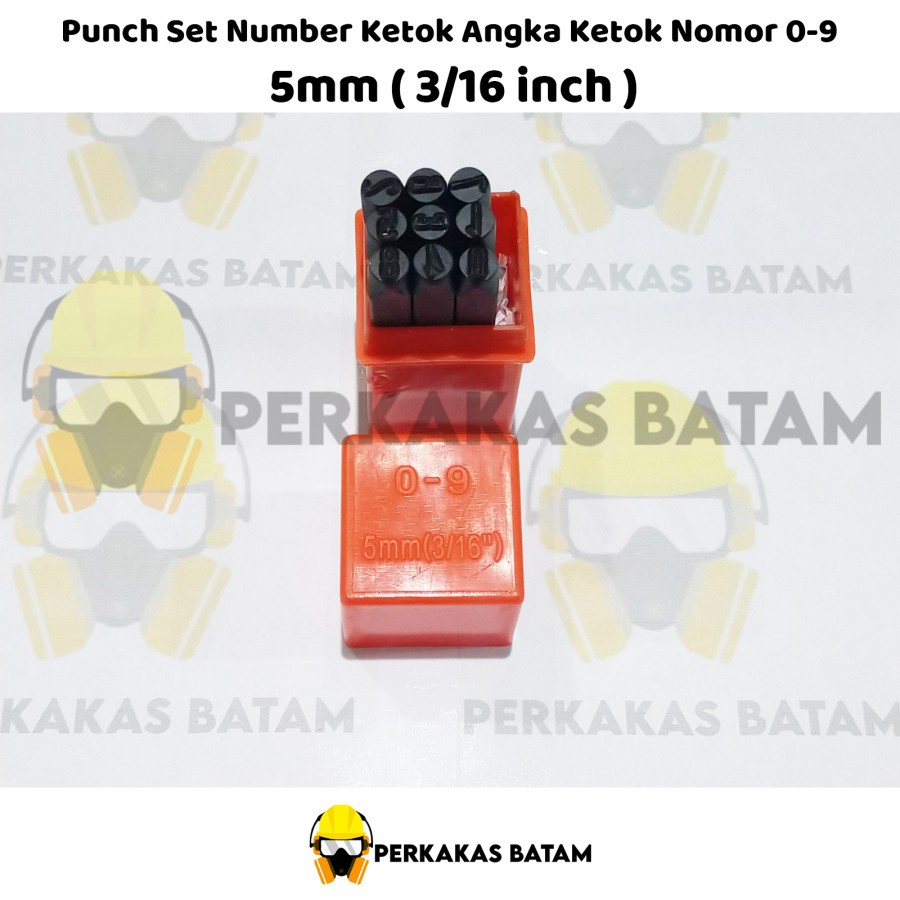 punch set number 5mm / ketok angka / ketok nomor / drip angka