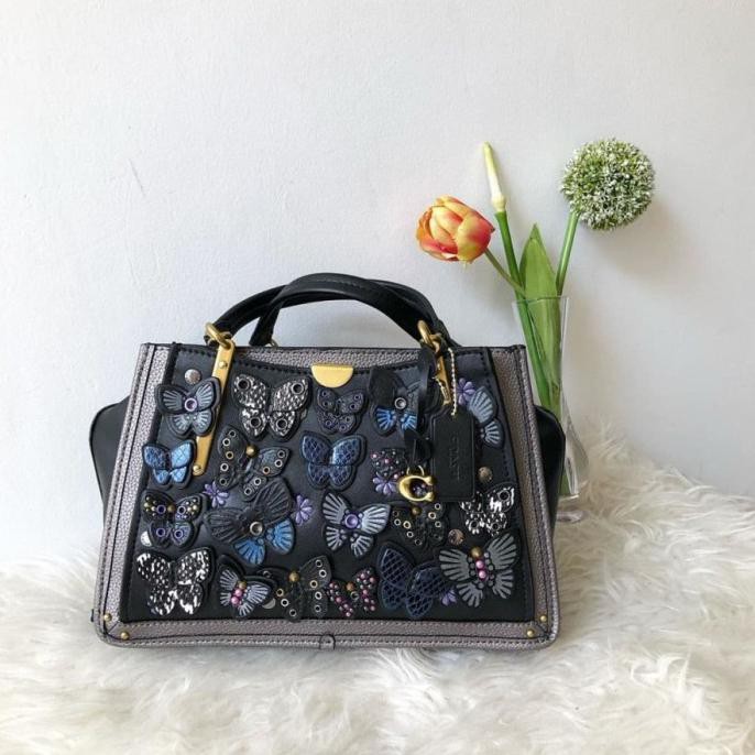 Coach Dreamer Butterfly applique hand bag tas tangan wanita