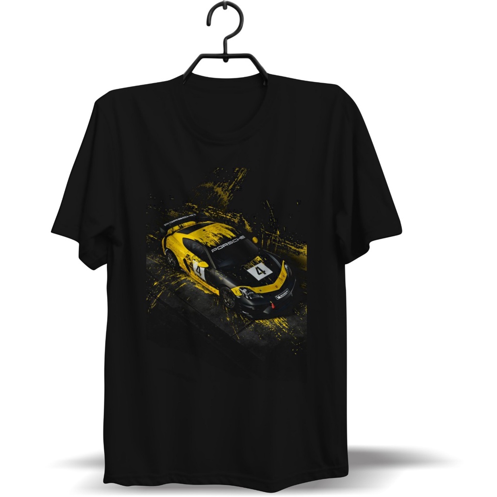 ATASAN PRIA / BAJU KAOS PRIA DTF DTG DESAIN MOBIL SPORT PORSCHE CAYMAN