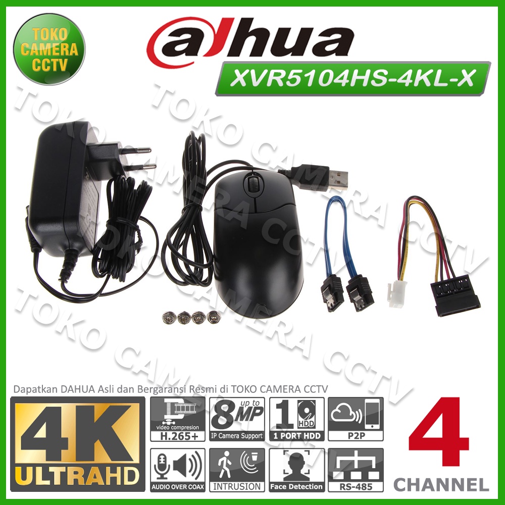 DVR DAHUA 4 CHANNEL DH-XVR5104HS-4KL-X DVR 4CH DAHUA 4K 8MP