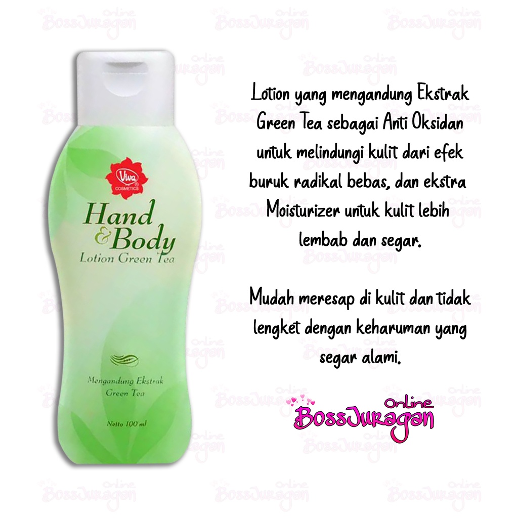 (BOSS) VIVA  Hand &amp; Body Lotion Green Tea 100ML