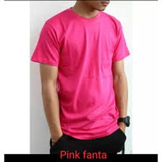  kaos  polos pink  fanta  pria wanita asli bandung Shopee 