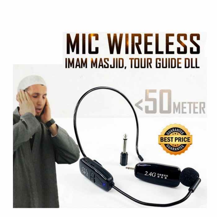 DISTRIBUTOR MICROPHONE WIRELESS MIC BANDO PERSENTASI IMAM MASJID MUSHO
