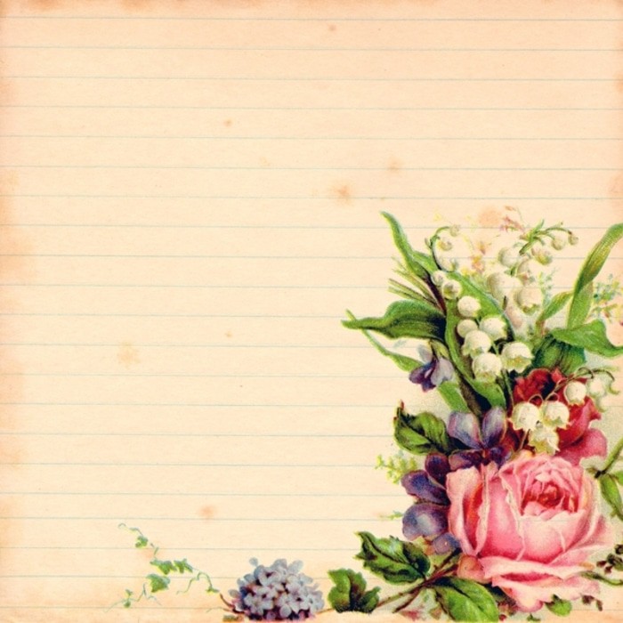 Kertas Scrapbook - Romantic Vintage Design