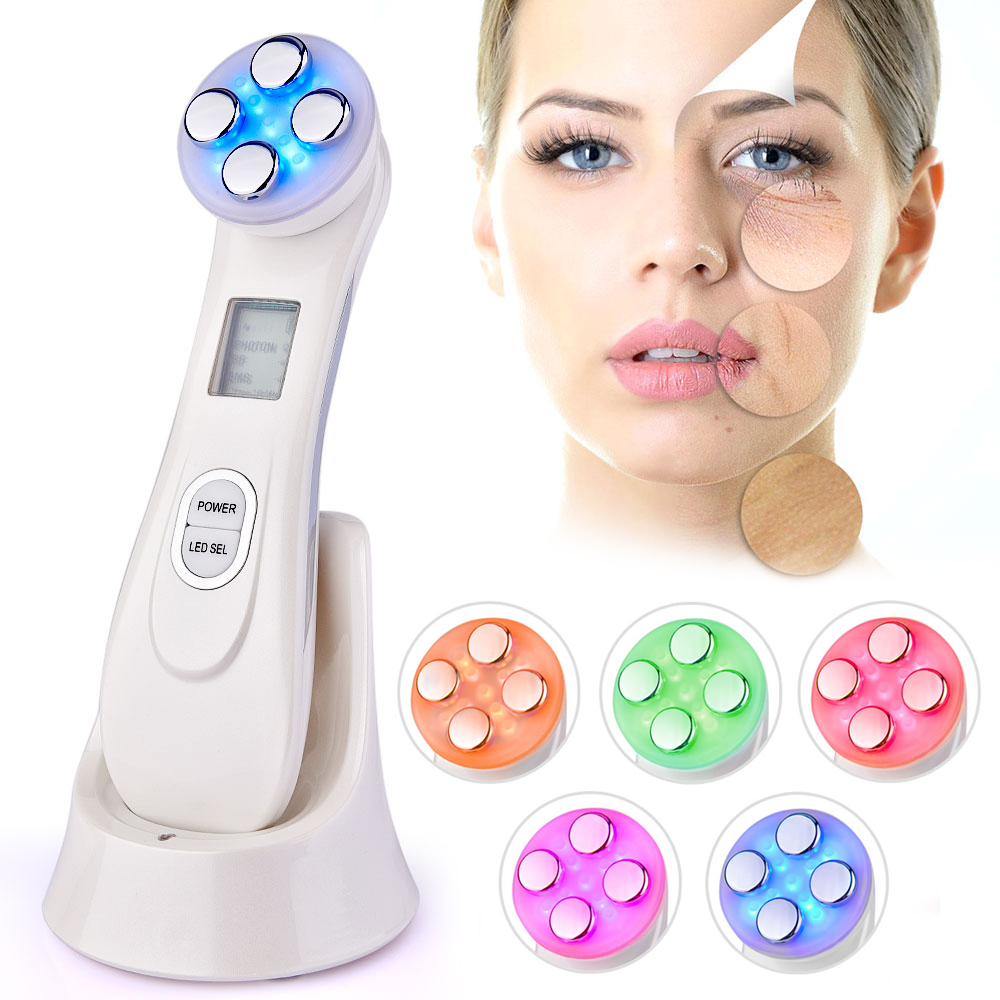 RF EMS 5 in1 Penghilang Kerut Mesin Pengencang Kulit Frekuensi Radio LED Beauty Face Mesotherapy