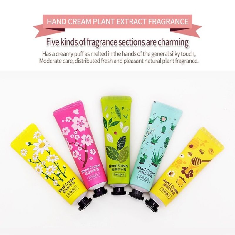 Images Hand Cream Isi 5 PCS / Lotion Krim Tangan Menghaluskan Kulit Tangan Kering