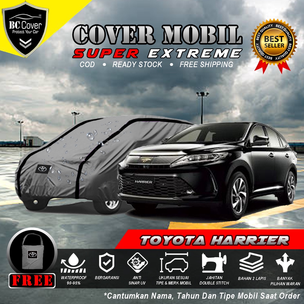 Body Cover Mobil Harrier Outdoor Waterproof / Sarung Mobil Toyota Harrier Waterproof / Selimut Tutup Mobil Harrier Mantol Kerudung Mantel Penutup Mobil Toyota Harier Waterproof Outdoor Anti Air