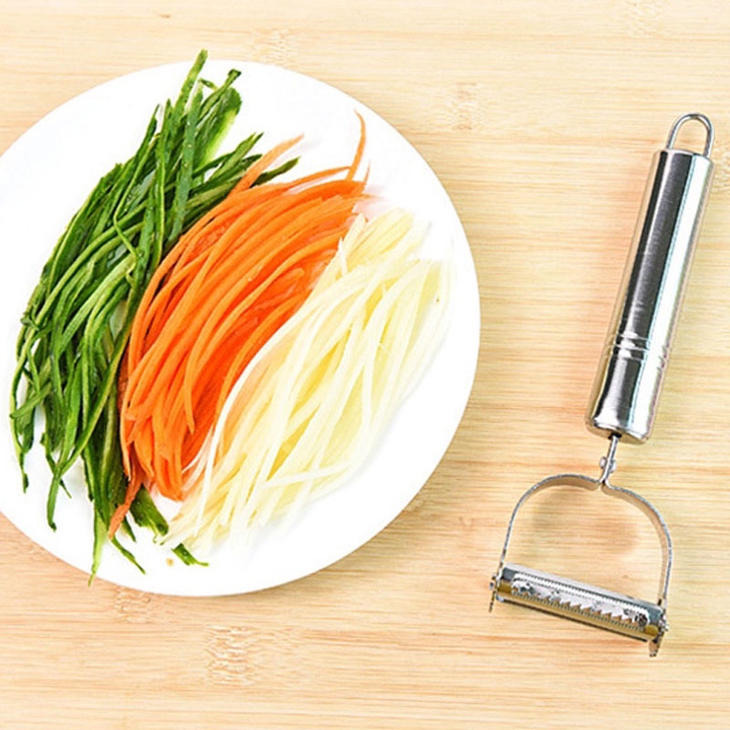 Peeler Stainlees  2 in 1 / Alat Pengupas Kulit Buah &amp; Sayur