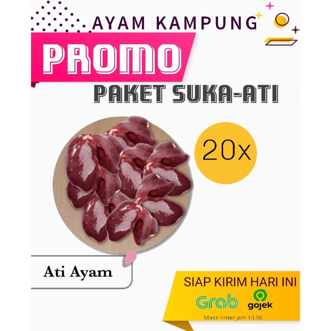 

PROMO 20pcs ati/hati ayam kampung segar "Paket Suka-ATI