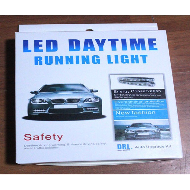 LED Car Driving Daylight Daytime Running LED Head Lamp Lampu DRL White Fog Light