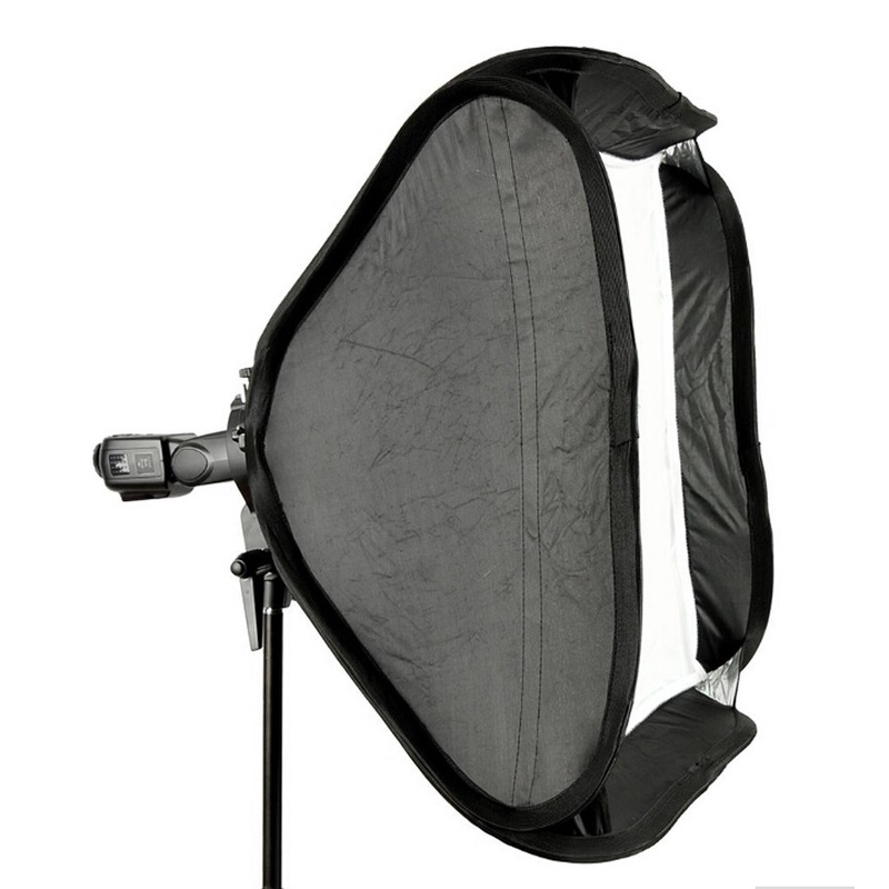 Softbox Flash Kamera DSLR Studio Tipe Godox S 50 X 50 CM - Hitam