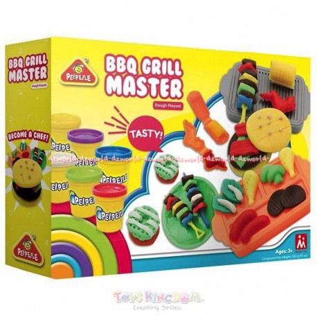 Pepele Bbq Grill Master Dough Playset Mainan Lilin Masak-Masakkan