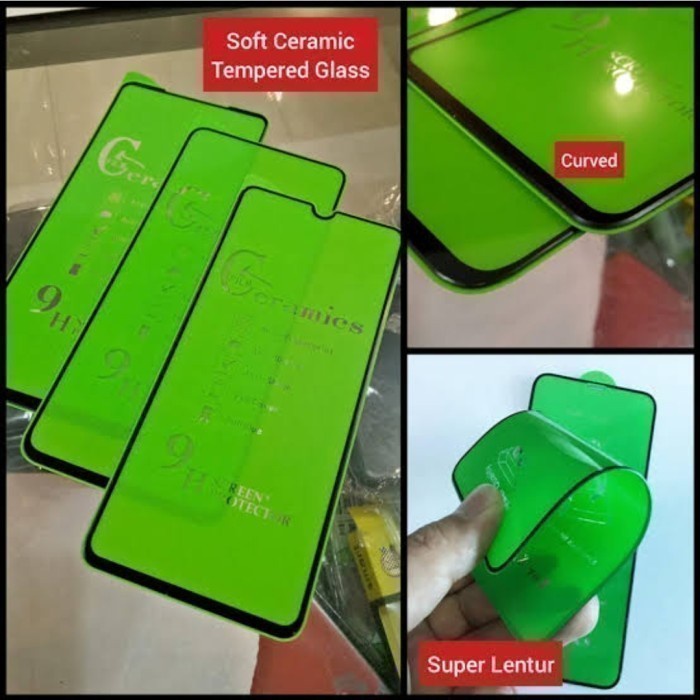 OPPO A57 2022 A16K A96 A55 A76 A16e ANTI GORES CERAMIC LENTUR BENING CLEAR TRANSPARAN PLASTIK MIKA BUKAN KACA TEMPRED PELINDUNG LAYAR FULL SCREEN A16 E