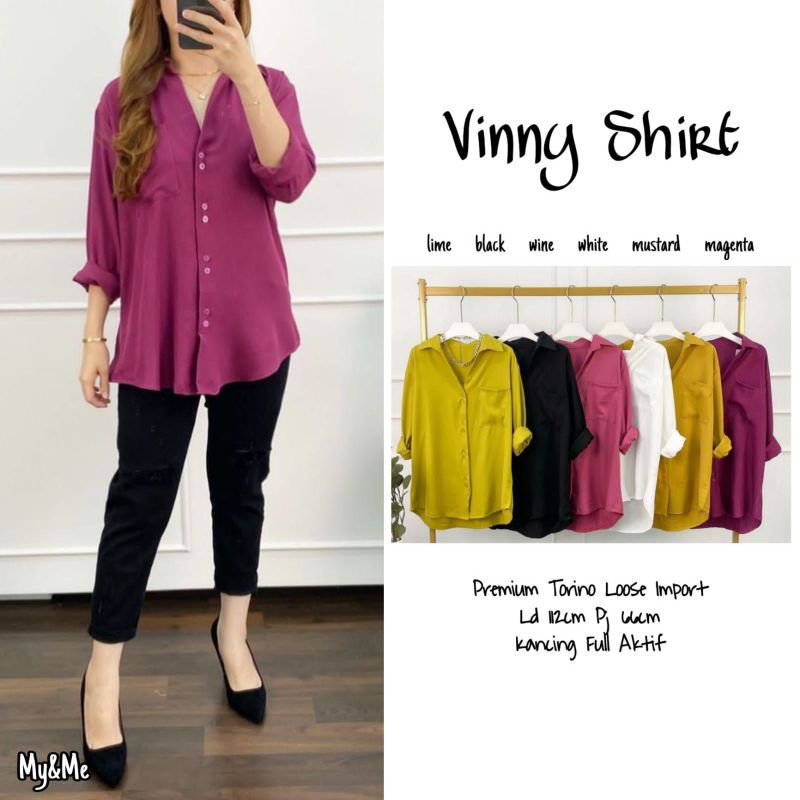 vinny shirt premium torino loose import kancing full aktif my&me