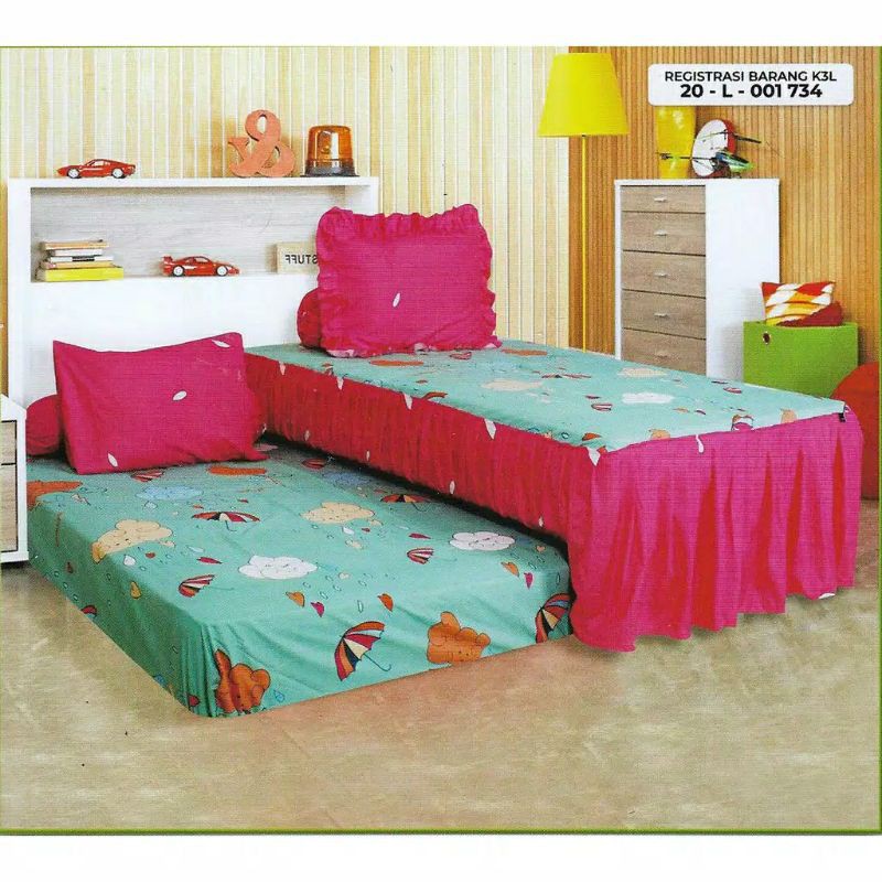 SPREI DUO SORONG CALIFORNIA 80X200 / 90X200 / 100X200 PRE ORDER