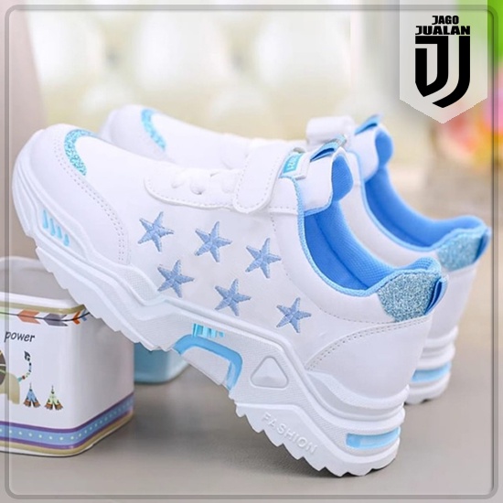 Sepatu Anak Sneakers Tali Bintang Sport Korea Style / Sepatu Snekaers Anak Motif Bintang Fashion Kor