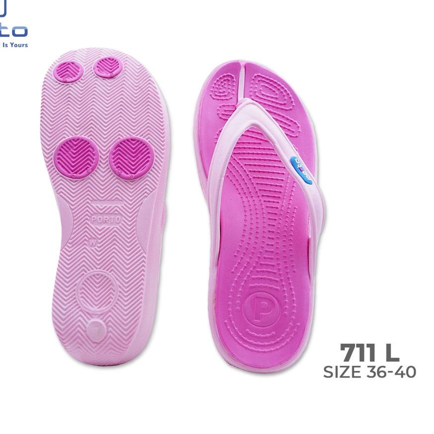 Porto - Sandal Wanita Sandal Jepit Sendal Wanita Hak Casual Pantai 711L (Super Sale)