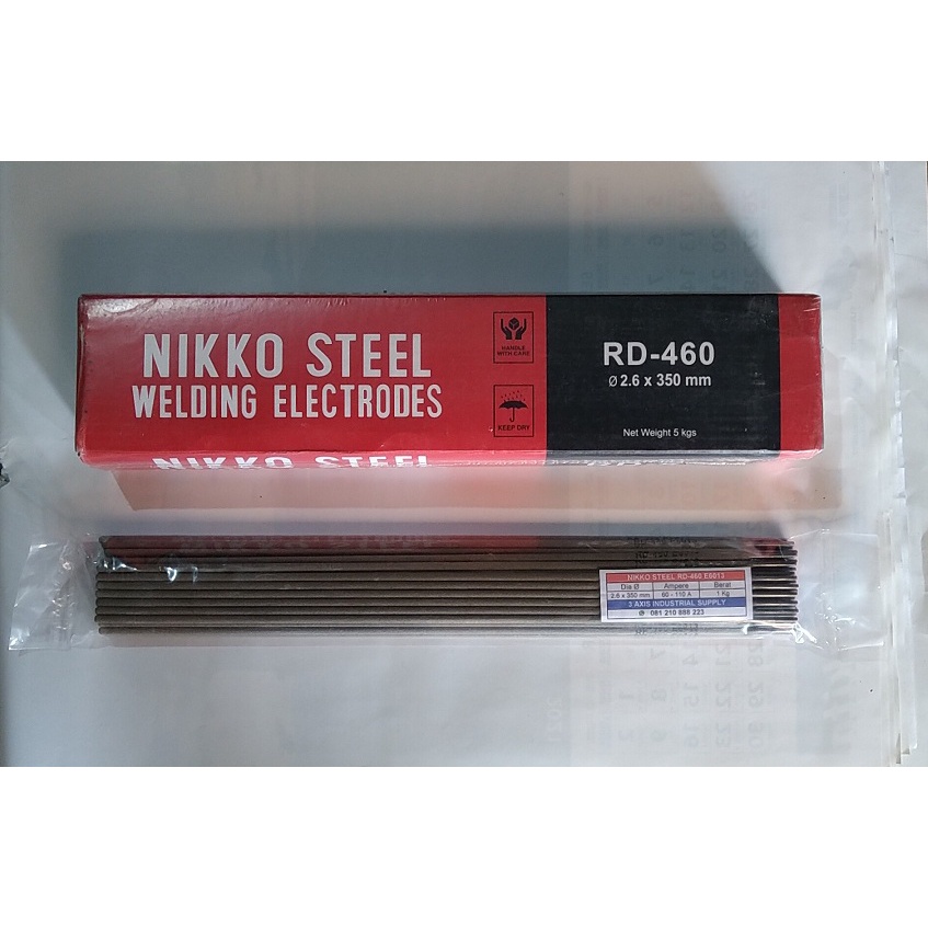 KAWAT LAS NIKKO STEEL RD 460 2.6 X 350 mm ECERAN 1 KG