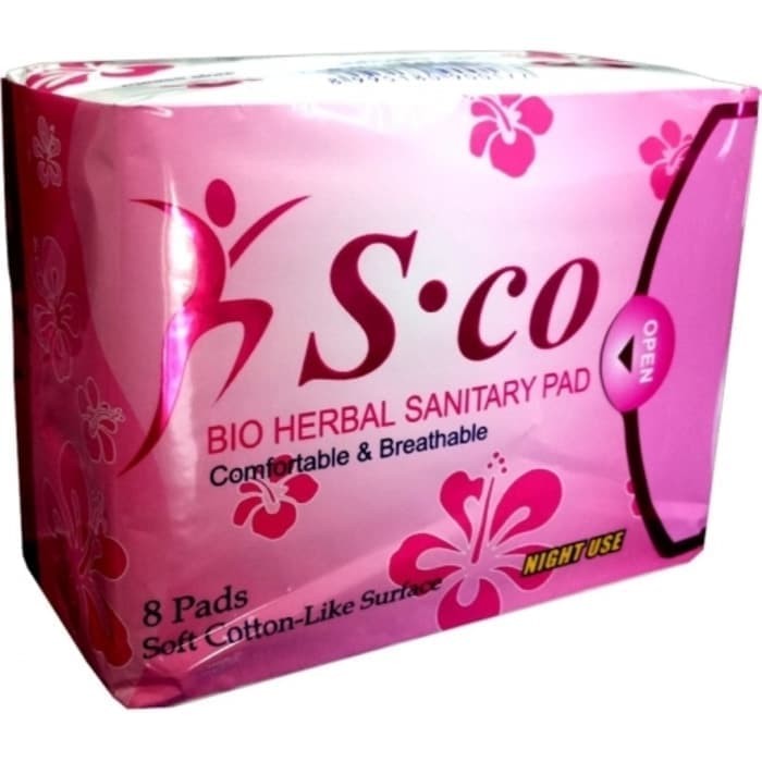 Promo Pembalut Herbal SCO Murah Night Use/sco merah