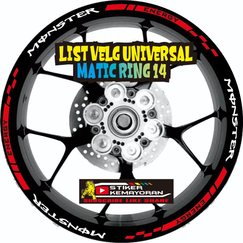 list velg Universal ring 14 matic cocok semua motor matic