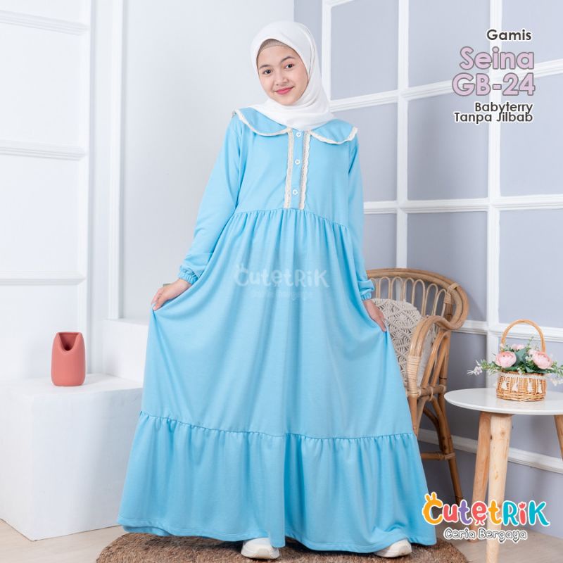 Gamis kaos anak / gamis daily / gamis anak cutetrik / gamis seina cutetrik