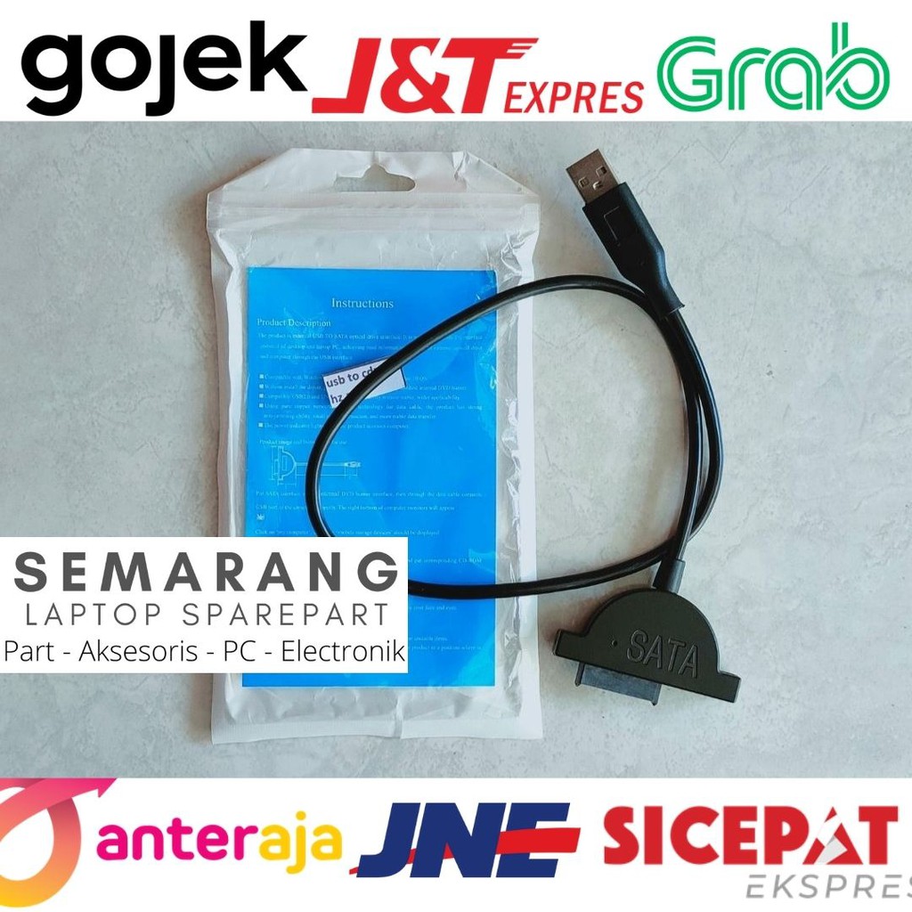 KABEL USB TO MINI SATA Cd Dvd Room Internal External Eksternal Murah