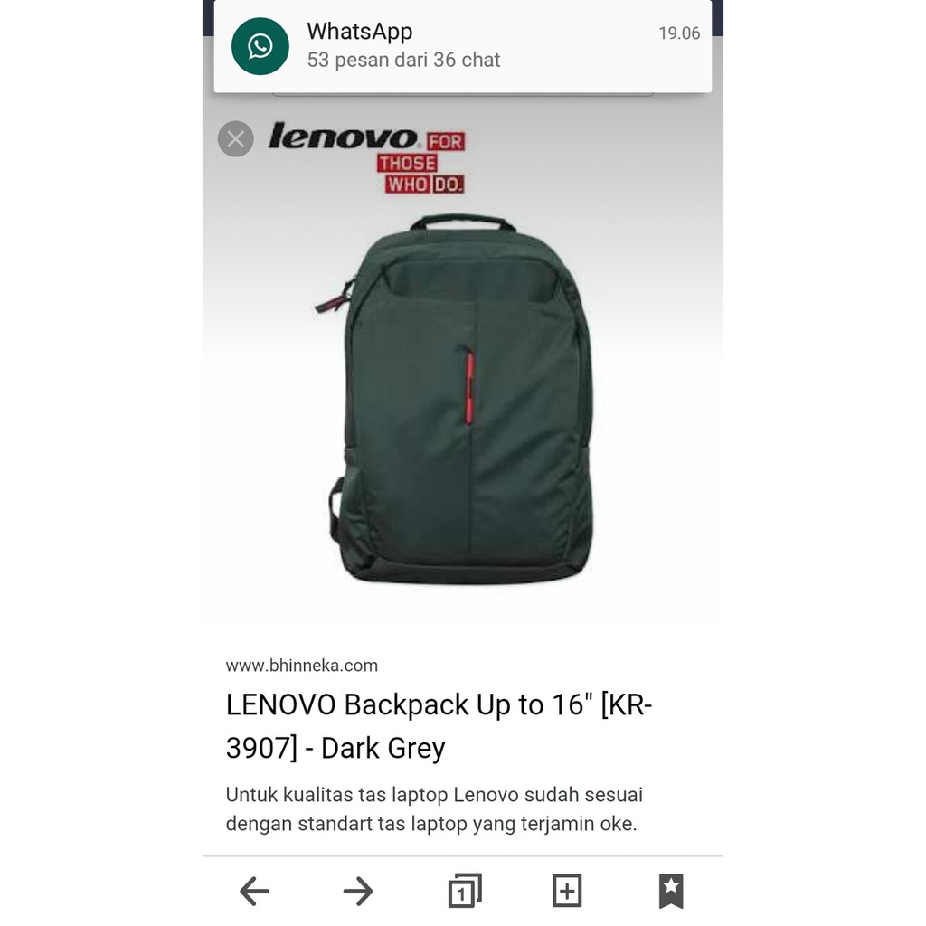 Exclusive Tas Lenovo Original
