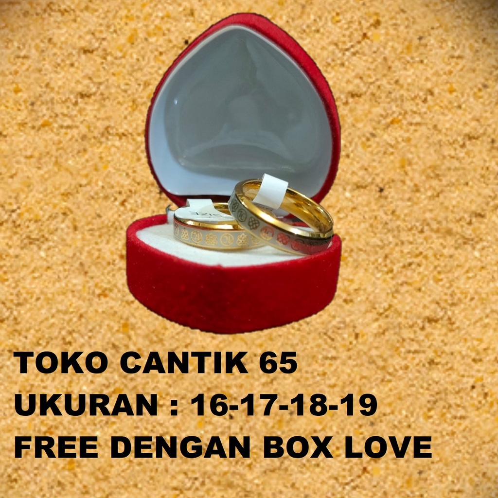 ( ACC TOKO CANTIK 65 ) TERBARU CINCIN IKATAN CINTA CINCIN NIKAH/CINCIN COUPLE/CINCIN KAWIN TITANIUM ADA 3 WARNA GOLD,SILVER,HITAM BISA CEWE/COWO TEBAL DIJAMIN AWET (BISA COD/BAYAR DITEMPAT )