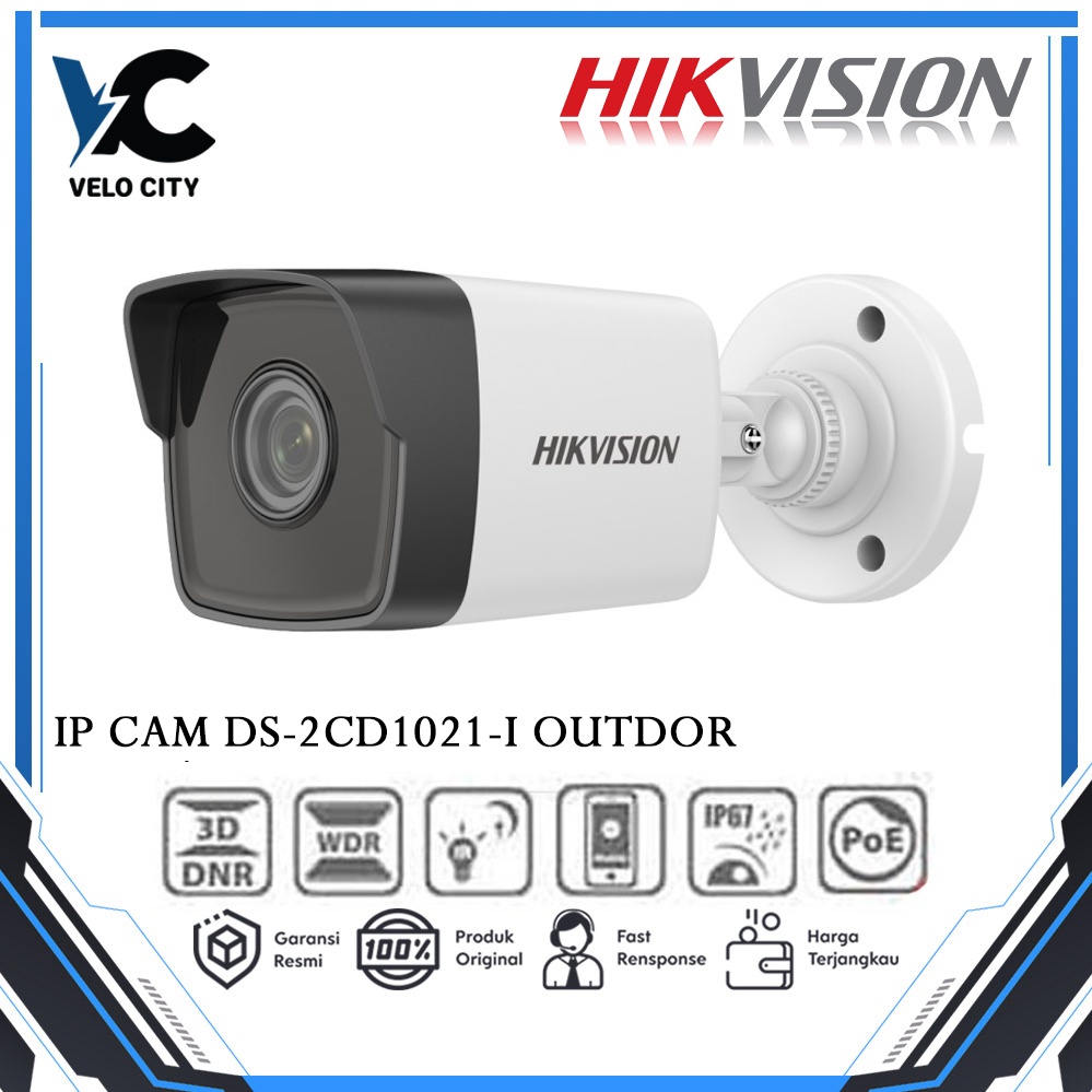 CCTV HIKVISION IP Cam Outdoor 2MP DS-2CD1021-I Hik Vision DS 2CD1021I - Garansi 2th