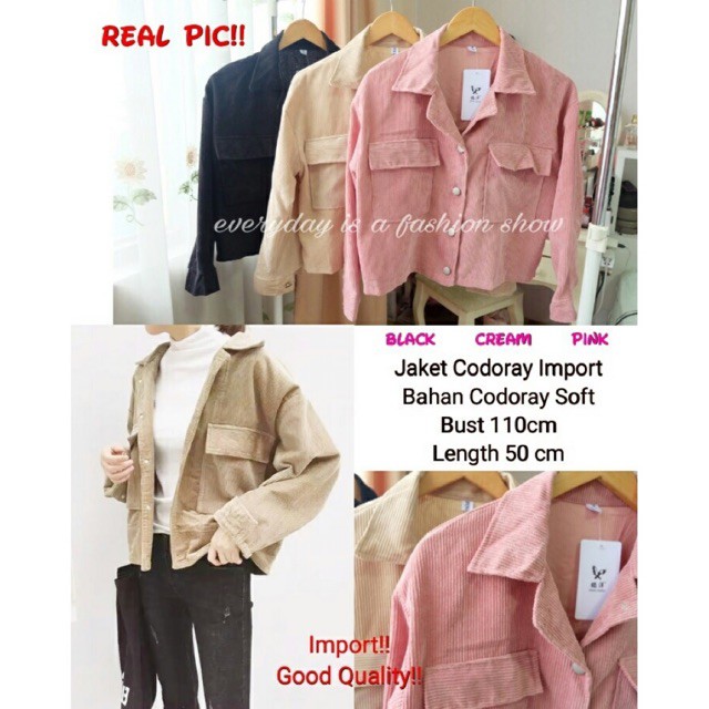 Ruairu JAKET ZARA CORDORAY CORDUROY IMPORT 3 WARNA Murah