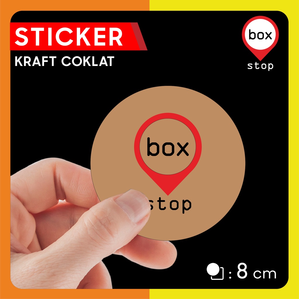 

Stiker Label Kraft Coklat D: 8 cm (15 PC)