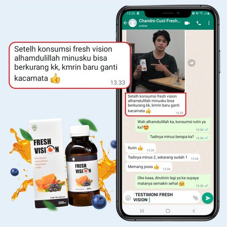 Fresh Vision - Madu Kesehatan Mata Katarak Mata Minus Mines Glukoma Glaukoma Bantu Atasi Penglihatan Buram Kabur Kering &amp; Perih Pada Mata