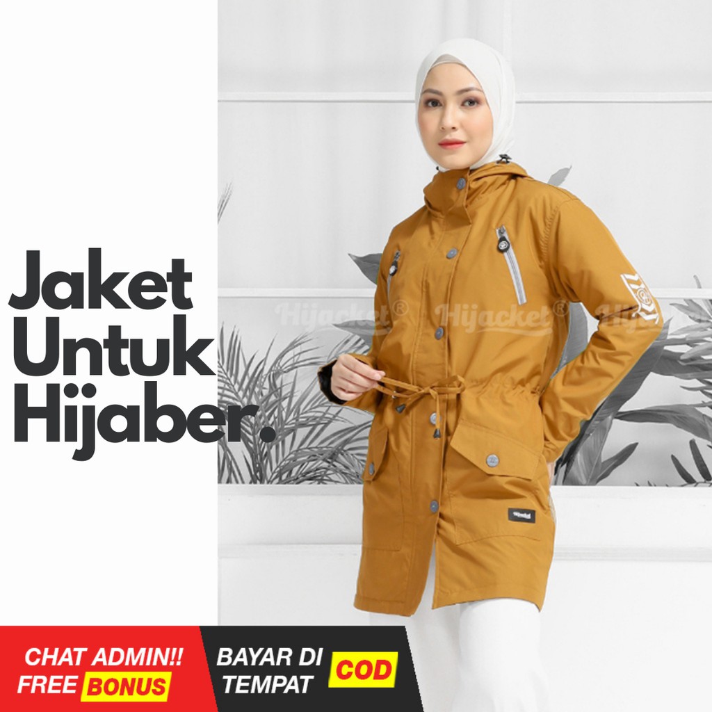 HIJACKET MONTIX | HIJAKET JAKET PARKA WANITA HIJAB PANJANG MUSLIMAH SYAR'I