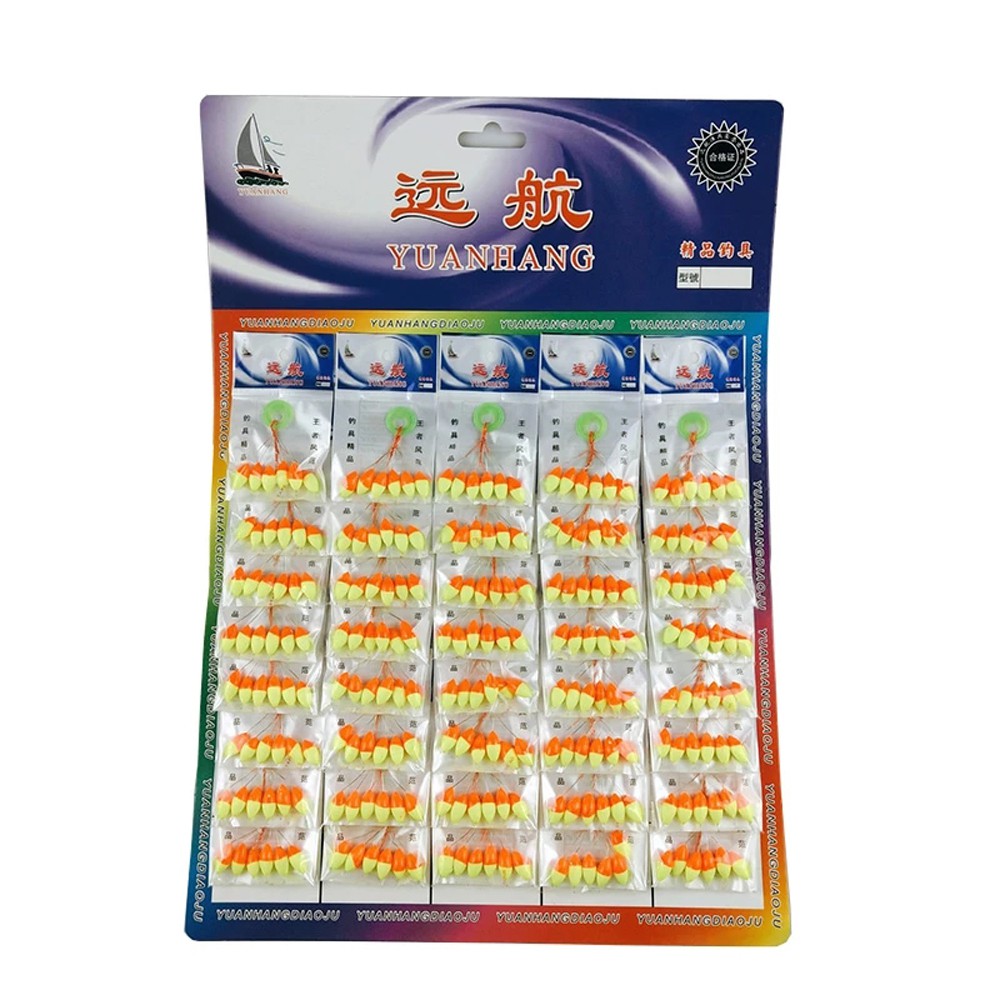 Quinton 240pcs Pelampung Pancing Bentuk Oval Warna Campur