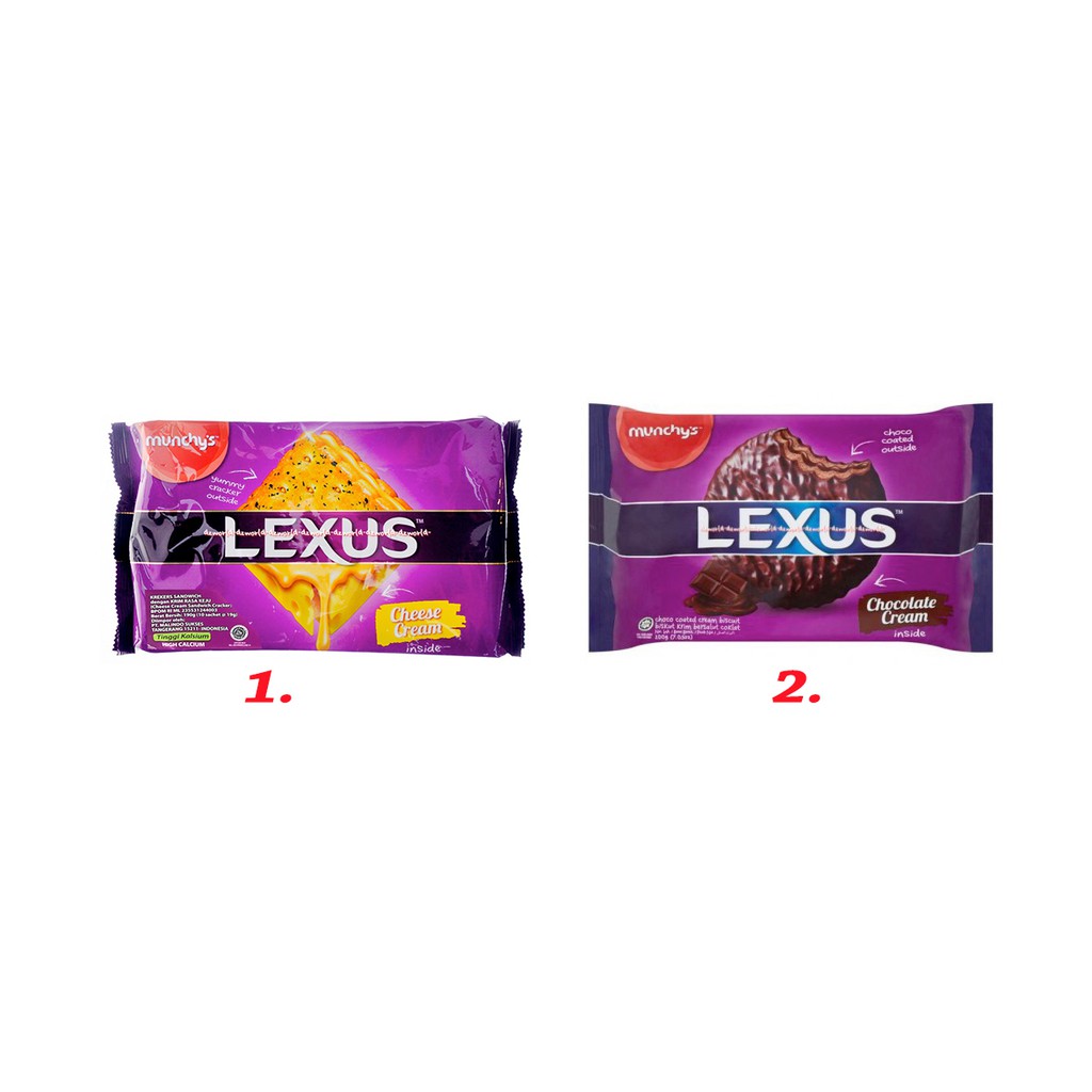 Lexus Chocolate Cheese Cream Munchys 10pcs Biskuit Krim Cokelat Keju