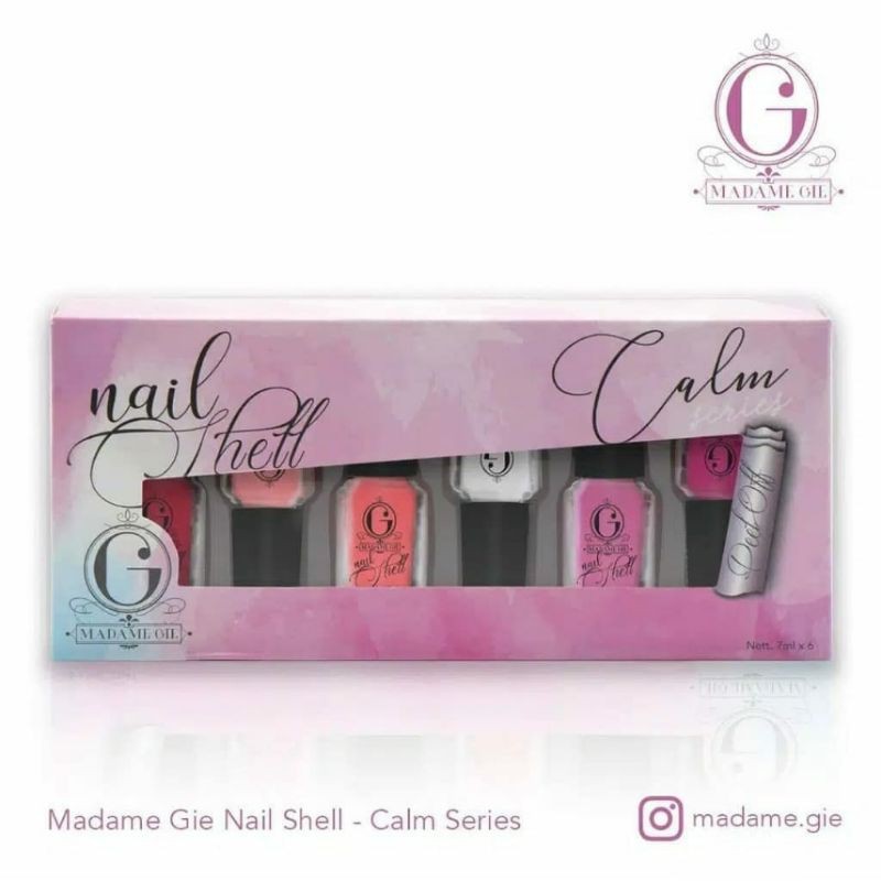 MADAME GIE (Satuan) Nail Shell Peel Off CALM SERIES - Kutek / Pewarna Kuku / Cat Kuku Kelupas