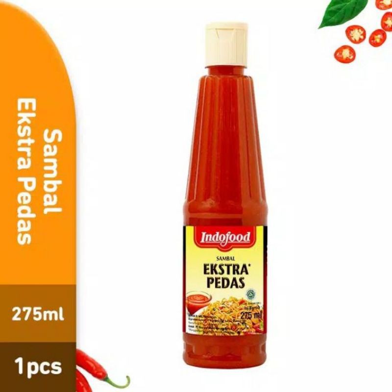 Indofood saus tomat sambal pedas dan extra pedas 275ml