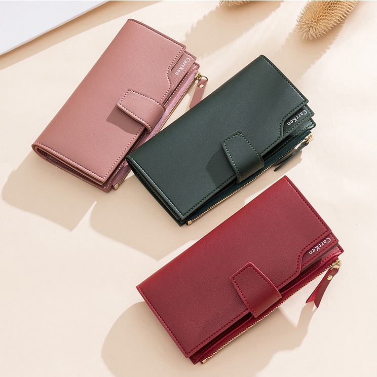 Dompet Wanita Lipat Import Pendek Panjang Simpel Resleting Branded Kartu Koin Premium Korea Forever Style Wallet Cewek Fashion Murah Grosir COD TOKO92