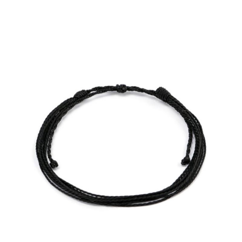 gelang tali hitam gelang hitam gelang jalin hitam gelang full black