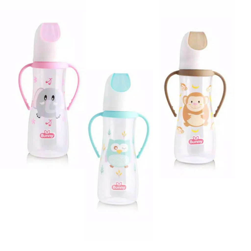 LUSTY BUNNY BOTOL SUSU WITH HANDLE 250ML BPA FREE DB2413 / DB1213