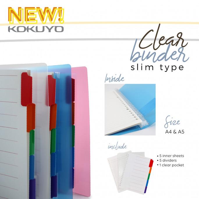 

Kokuyo Campus Slide Binder Slim Type - A5 Blue