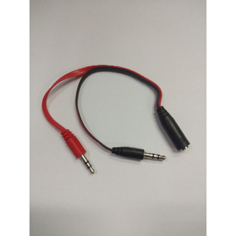 Kabel Splitter Mic Speaker Male 2 To Audio Female 1/Audio Splitter