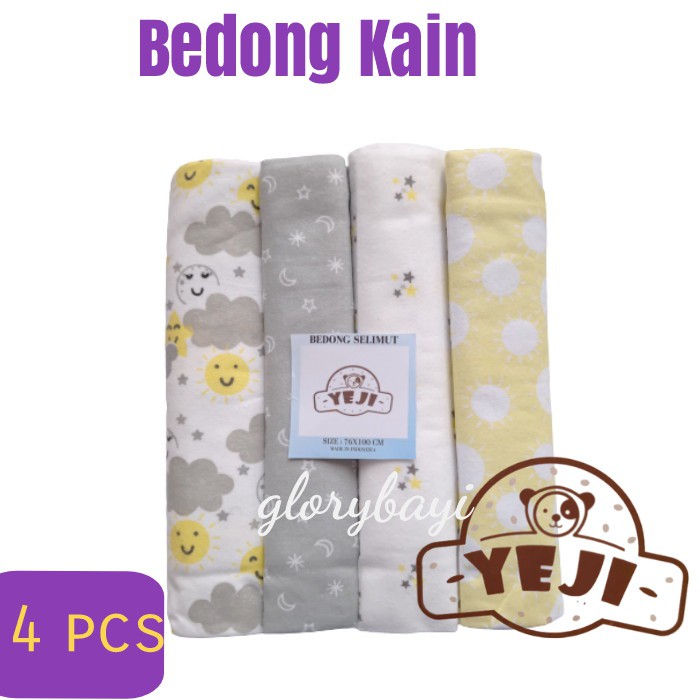 [4 pcs] Bedong Bayi | Bedong Selimut Cotton