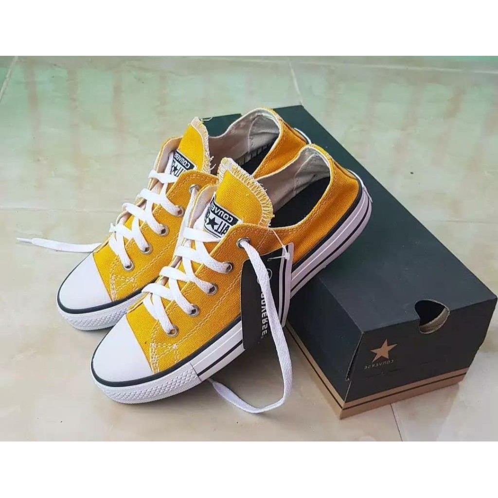 Sepatu All Star Chuck Taylor Low Reggae Klasik Kuning Terbaru