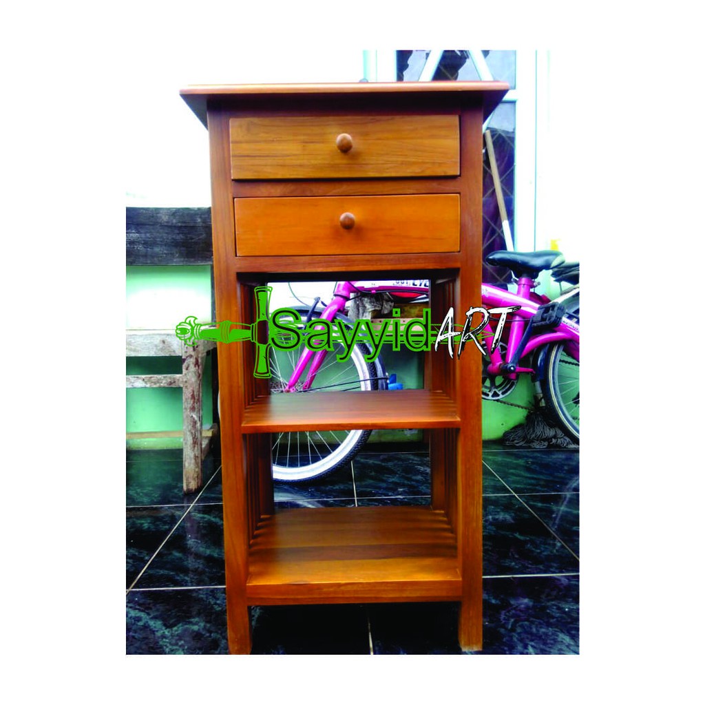 meja dispenser kayu jati