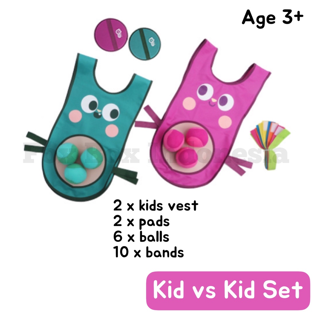 Vest Ball Set - Mainan Lempar Bola Anak dan Dewasa - Rompi Bola Dart Tag - Fox Box Indonesia