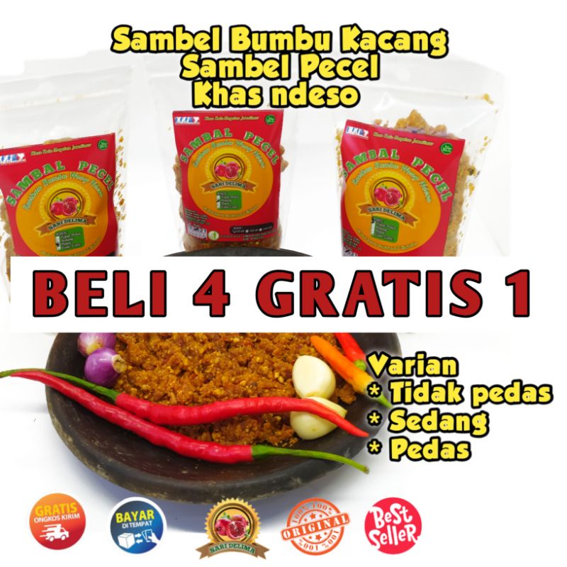 

`Sambal Sambel Pecel Kacang Sangrai Khas Ndeso 250gr Asli Original Berkualitas Tinggi•